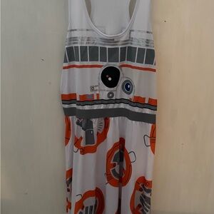 Star Wars White, Orange & Gray BB-8 Maxi Dress